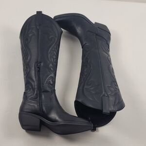Wild Fable Women's Black Cowboy Knee High Boot Size 6.5 WC